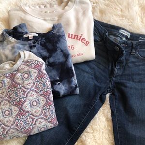 Warp + Weft Girls dark wash jeans size 12